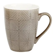 Кружка фарфоровая Пастель (бежевая) v=380 мл