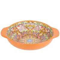 Салатник с ручками Arabesque (оранжевый) 25х20.5х6 см v=1.2 л