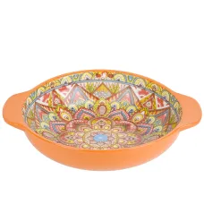 Салатник с ручками Arabesque (оранжевый) 25х20.5х6 см v=1.2 л