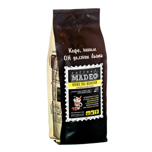 Кофе в зернах Madeo по-венски с натуральными специями 200 гр