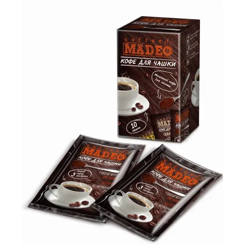 Кофе молотый Madeo Ночной париж порционный 10x10гр