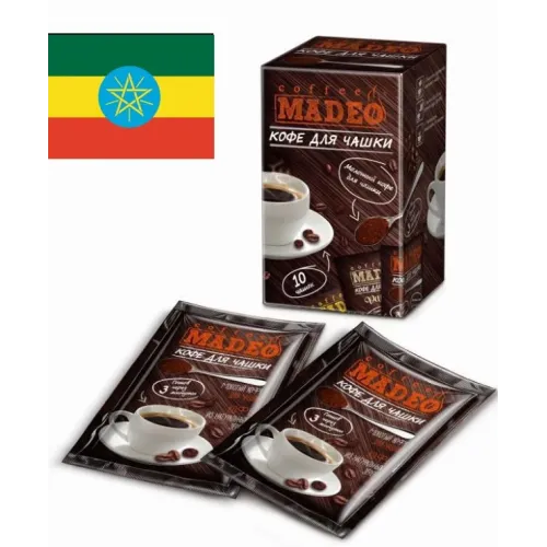 Кофе молотый Madeo Эфиопия йергачефф порционный 10x10гр