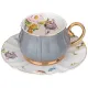 Фарфоровый чайный набор на 4 персоны, 8 предметов, Времена года, 200 мл, серый – Lefard