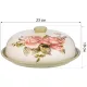 Блюдо для блинов с крышкой корейская роза высота=10 см.диаметр=23 см - Agness
