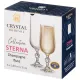Набор бокалов для шампанского из 6 шт. claudie/sterna 180 мл высота=17 см - Crystal Bohemia