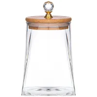 Емкость для сыпучих продуктов Kristall 380 мл 7,5*7,5*10 см цвет: прозрачный – Agness