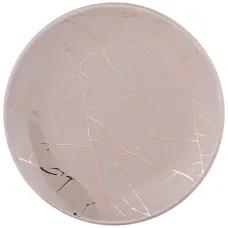 Тарелка закусочная коллекция золотой мрамор диаметр 20 см 19,5*19,5*2,2см - Lefard