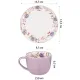 Фарфоровый чайный набор на 2 персоны 4 предмета blossom 250 мл - Lefard