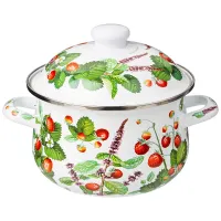 Кастрюля эмалированная с эмалированной крышкой 2 л, 18*11 см – Agness