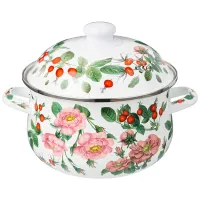 Кастрюля эмалированная с эмалированной крышкой 2.8 л, 20*12 см – Agness