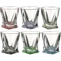 Набор стопок из 6 штук Квадро Декорейшн 55 мл высота 5,5 см – Crystal Bohemia