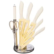Набор ножей с ножницами и мусатом на пластиковой подставке, 8 предметов - Agness