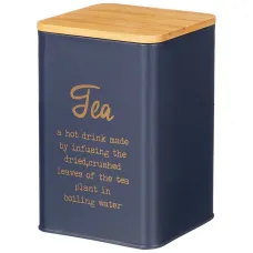 Емкость для сыпучих продуктов navy style чай 1.1 л 10*10*14 см цвет: ночной синий - Agness