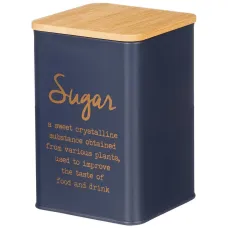 Емкость для сыпучих продуктов navy style сахар 1.1 л 10*10*14 см цвет: ночной синий - Agness