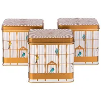 Набор емкостей для хранения PARADISE Bird из 3-х штук, 8х12х12 см, 1л - Agness