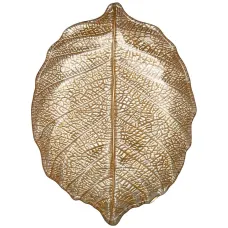 Блюдо leaf gold 21см - АКСАМ