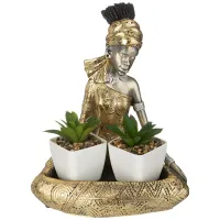 Подставка декоративная для мелочей Африканка 17*13.5*20.5 см – Lefard