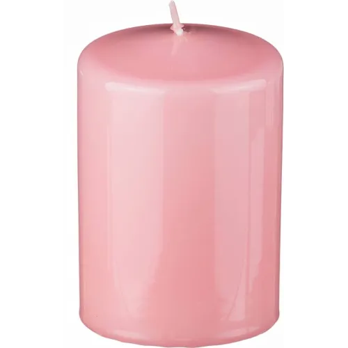 Свеча высота=10 см диаметр=7 см.нежно-розовая - Adpal