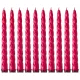 Набор свечей из 10 шт. лакированный красный высота=23 см - Adpal