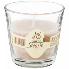 Свеча ароматическая стеариновая в стакане indian silk диаметр 7,5 см высота 7,5 - Adpal
