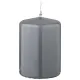 Свеча столбик высота 10см серый лакированный диаметр 7 см - Adpal 4 штуки