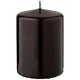 Свеча столбик высота 10см черный лакированный диаметр 7 см - Adpal 4 штуки