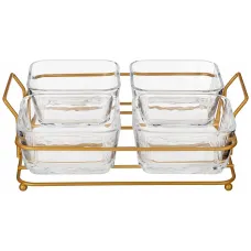 Менажница 4 секции на подставке, 270 мл, 10.5*10.5*5.5 см – Lefard