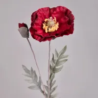 Цветок искусственный мак высота 72 см