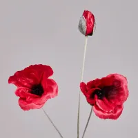Цветок искусственный мак высота 50 см