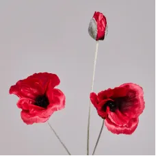 Цветок искусственный мак высота 50 см