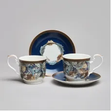 Фарфоровый чайный набор на 2 персоны, 4 предмета, Art Collection, 280 мл – Lefard