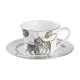 Фарфоровый чайный сервиз на 6 персон 15 предметов котики - Lefard