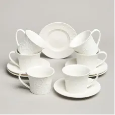 Фарфоровый чайный набор на 6 персон, 12 предметов, Meadow, 250 мл – Lefard