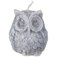 Свеча фигурная Сова серая с блеском 5*4.5 см – Bronco