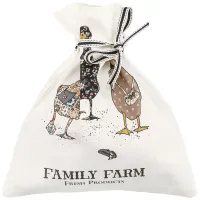Мешочек подарочный Family Farm 25х23 см, 100% хлопок, белый, твил, пропитка - Lefard