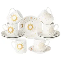 Фарфоровый кофейный набор на 6 персон, 12 предметов ASTRONOMY, 100 мл – Lefard