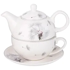 Фарфоровый чайный набор на 1 персону 3 предмета dandelion - Lefard