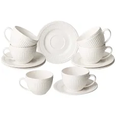 Фарфоровый чайный набор на 6 персон 12 предметов gorgeous 300 мл - Lefard
