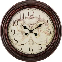 Часы настенные кварцевые World Map 50*50*5 см, диаметр циферблата = 39 см – Lefard