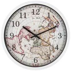 Часы настенные кварцевые world map диаметр=31 см диаметр циферблата=27,5 см - Lefard