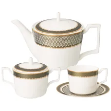 Фарфоровый чайный сервиз на 6 персон 14 предметов peacock - Lefard