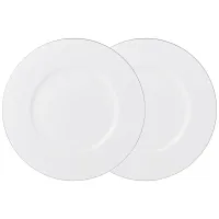 Набор тарелок закусочных Кристал Платинум 2 штуки 21 см – Lefard