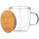 Кружка с двойными стенками DOUBLE-WALL 410 мл с бамбуковой крышкой - Agness