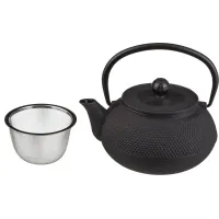 Чугунный заварочный чайник с эмалированным покрытием внутри 700 мл – Lefard