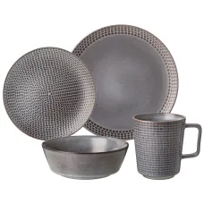 Набор посуды обеденный на 4 персоны 16 предметов graphite - Bronco