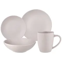 Набор посуды обеденной Moments на 4 персоны, 16 предметов, кремовый – Bronco