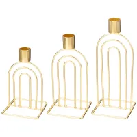 Набор подсвечников из 3-х штук 8х8х13,6/17х20,7 см – Bronco