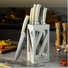 Набор ножей НЖС на пластиковой вращающейся подставке 8 предметов – Agness