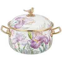 Кастрюля эмалированная с крышкой, серия Irises, 2,8 л, диа. 18 см подходит для индук. пл – Agness