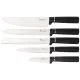 Набор из 10 пр: 5 ножей, 4 доски и подставка цвет черный – Agness
